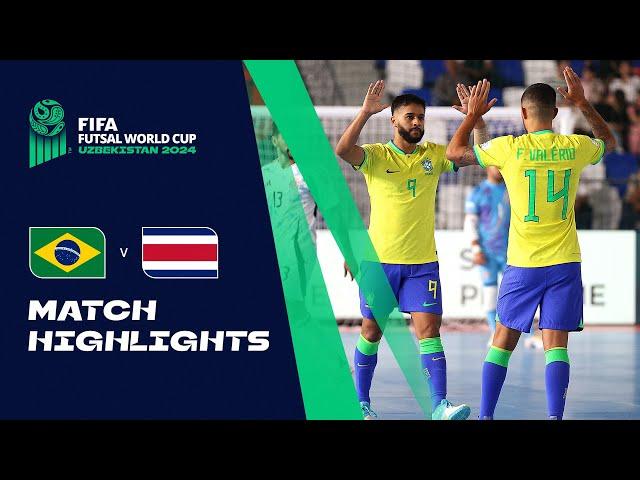 HIGHLIGHTS: Brazil v Costa Rica | FIFA Futsal World Cup Uzbekistan 2024