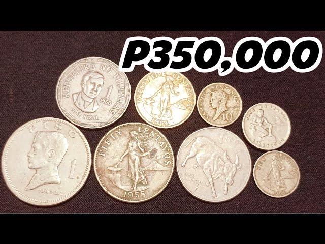 Old coins mahal mga ito   meron ka ba? swerti nyo Piso 1972 1974 50 centavos piso rizal piso kalabaw