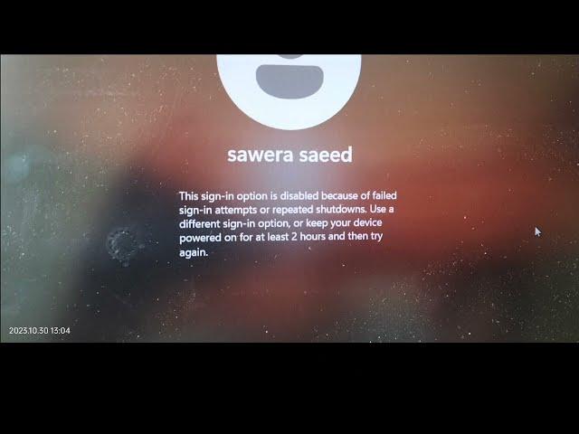 This Sign-in Option is Disabled Because of Failed Sign-in Attempts.. | Fix Windows 11 Login Problems