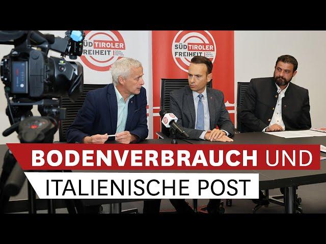 Pressekonferenz: Bodenversiegelung stoppen, Post verbessern!