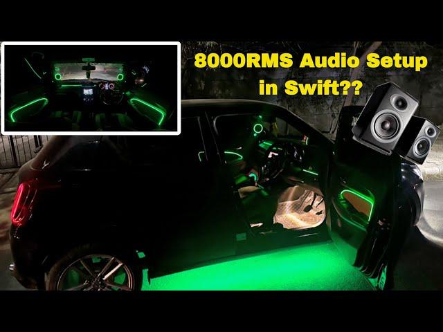 LOUD AUDIO SETUP IN MODIFIED SWIFT|| ऐसी black Swift कभी नहीं DEKHI HOGI||ONLY 1 IN INDIA 