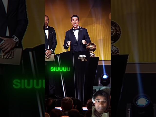 Messi Reacts Ronaldo Siuu at Ballon d'Or...‍#fifaballondor #football