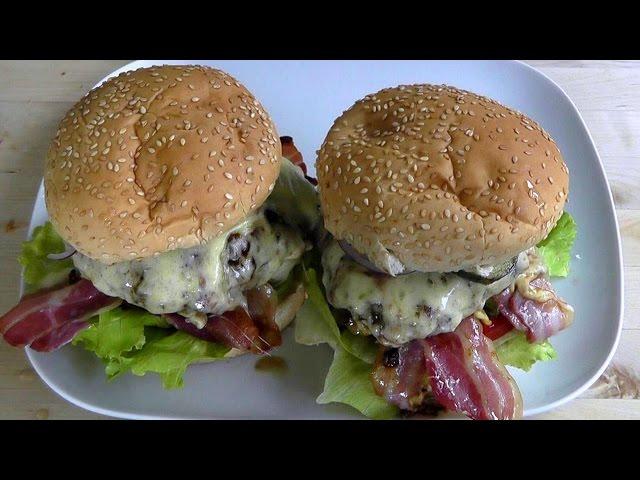 Burger Deluxe Bacon Cheese Recipe How to cook tasty Burgers