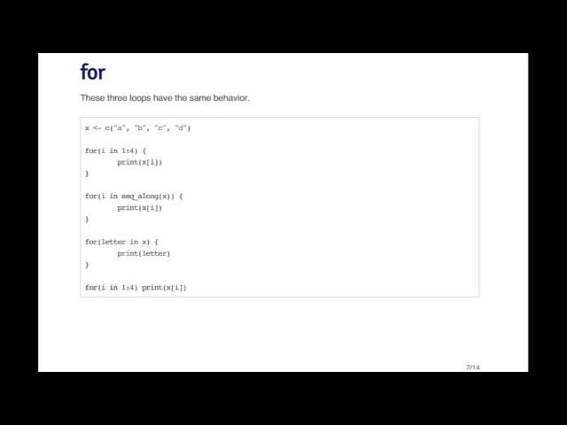 Control Structures   For Loops HD 1080p