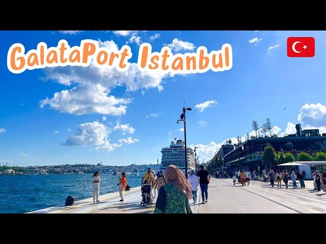 GalataPort Istanbul | Turkey | Cruise Port | Food Street Istanbul | Walking Tour | 4 K HDR