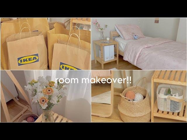 small room makeover  | aesthetic, cozy | Korean inspired | IKEA haul