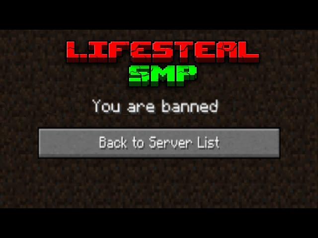 getting banned off lifesteal SMP season 4 on day 1