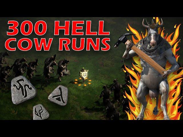 300 Cow Runs - Diablo 2 Resurrected Loot Highlights