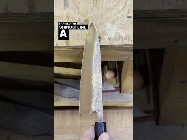 Major thinning on a Fujiwara Denka #beforeandafter #japaneseknife #knifesharpening #knifesharpener