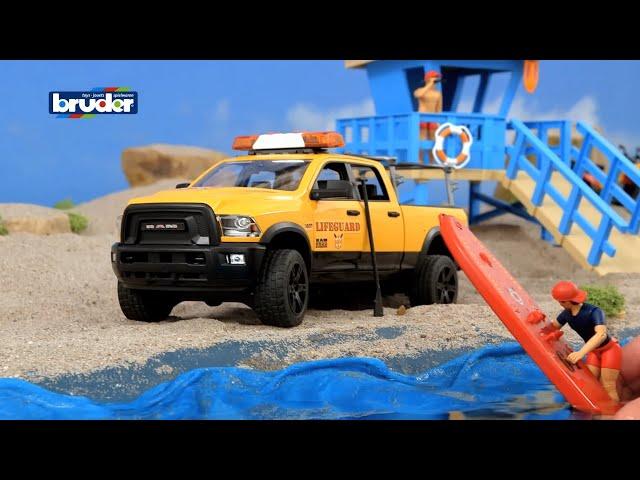 RAM 2500 Power Wagon Lifeguard with figure, SUP and light & sound module - item no. 02506