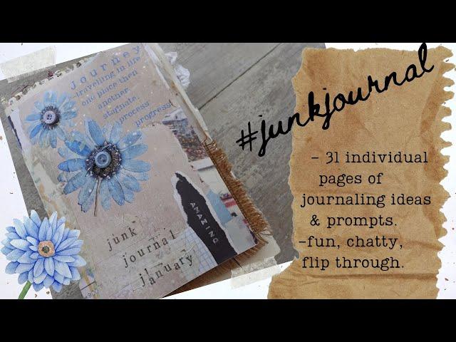 #junkjournaljanuary2023 flip through finished junk journal