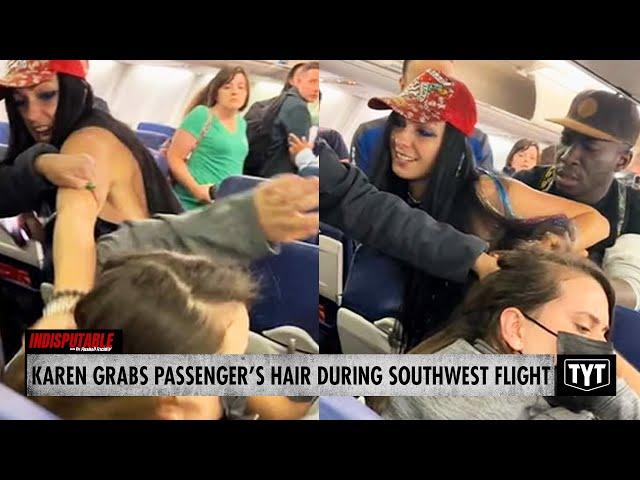 WATCH: Hair-Pulling Karen Wreaks Havoc On Plane