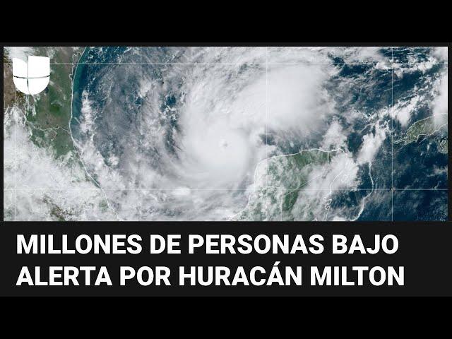 Esta es la trayectoria del huracán Milton que tiene en alerta a millones de personas en Florida