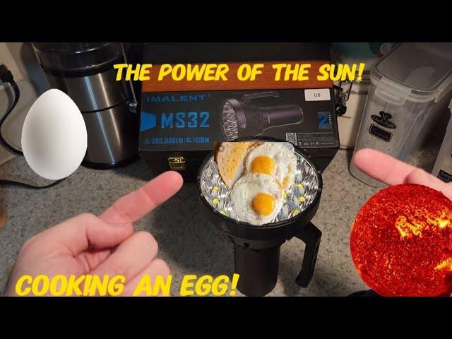 WORLDS BRIGHTEST FLASHLIGHT FRYING AN EGG IMALENT MS32 200,000 LUMENS TURBO  INSANE POWER