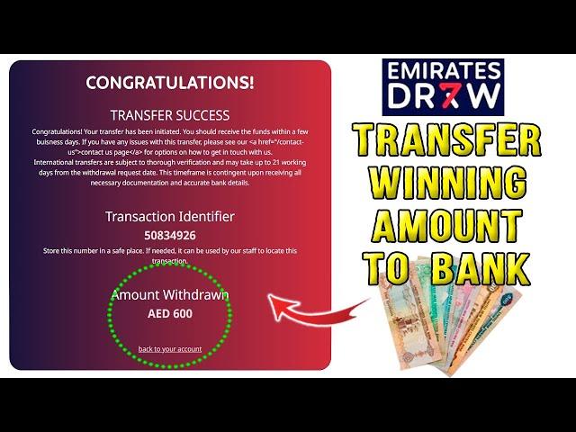 How To Transfer Winning Amount From Wallet To Bank Account | #emiratesdraw #easy6 #fast5