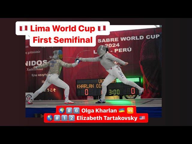 Lima World Cup 2024 SWS - L4 - Olga Kharlan UKR v Elizabeth Tartakovsky USA