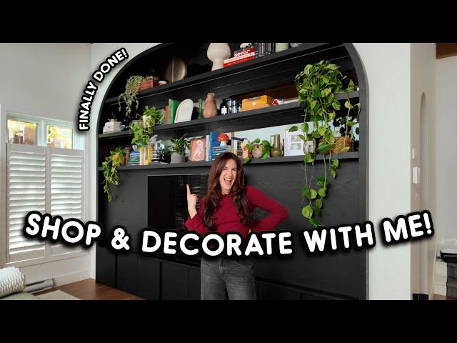 let's go home decor shopping & decorate my new bookshelf! (ft. my interior designer!)