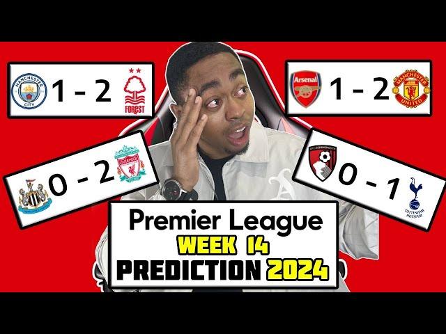 PREMIER LEAGUE SCORE PREDICTION WEEK 14 / 2024 ARSENAL 1 - 2 MANCHESTER UNITED