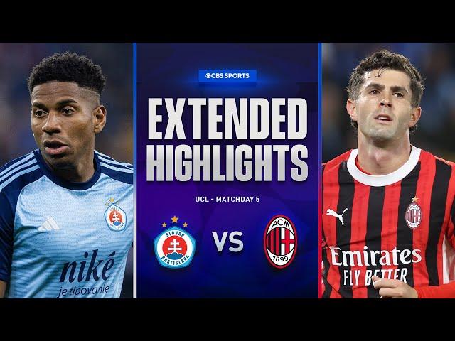 Slovan Bratislava vs. AC Milan: Extended Highlights | UCL League Phase MD 5 | CBS Sports Golazo