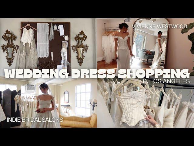 VLOG: LA Boutique + Luxury Wedding  Dress Shopping