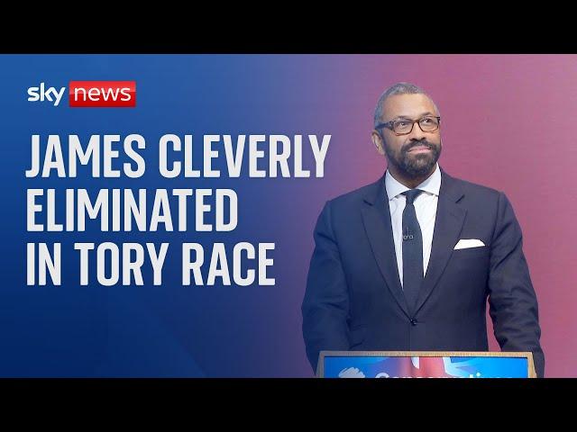 James Cleverly knocked out of Tory leadership race