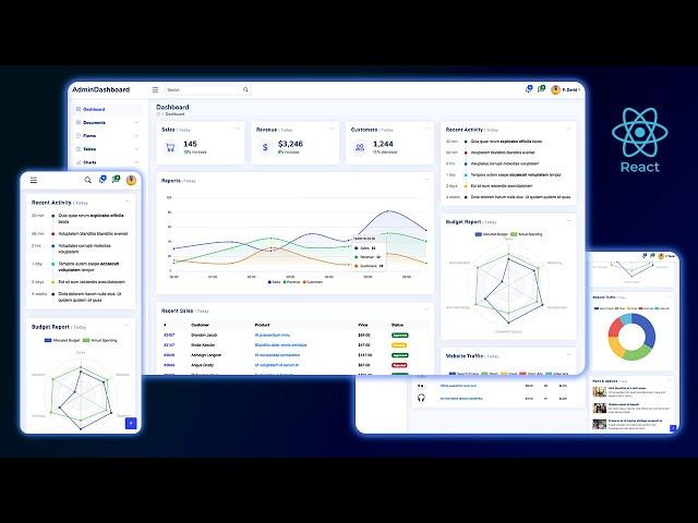  React Admin Dashboard: Creating a dynamic and responsive dashboard using React JS