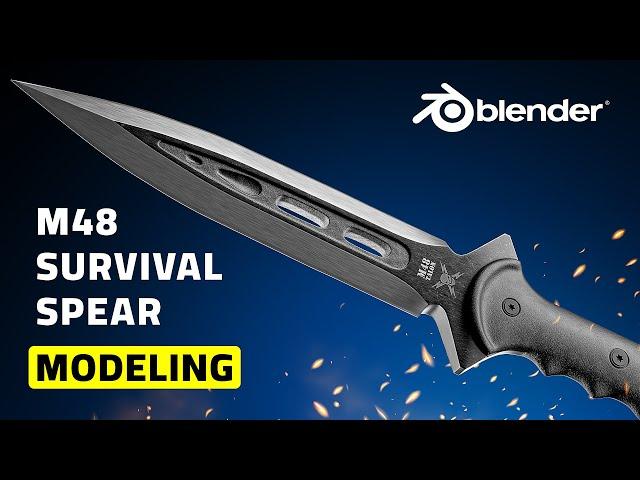 3D Modeling the M48 Survival Spear in Blender for Beginners