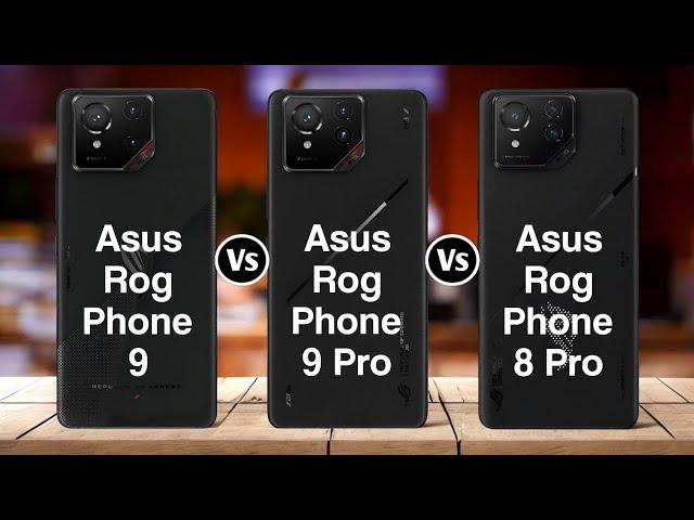 Asus Rog Phone 9 Vs Asus Rog Phone 9 Pro Vs Asus Rog Phone 8 Pro