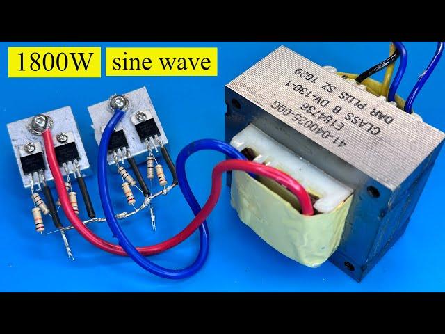 как сделать простой инвертор 1800Вт, синусоидальный, мосфет, IRF44n