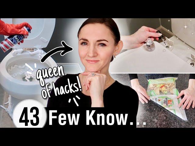 43 *NEW* Genius Life Hacks for an Easy Life!  (clever DIY tips + tricks to save you money)