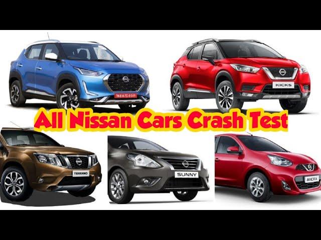 All NISSAN Cars Crash Test Videos || Magnite, Kicks, Evalia, Micra, Terrano, Sunny, Xtrail, Etc