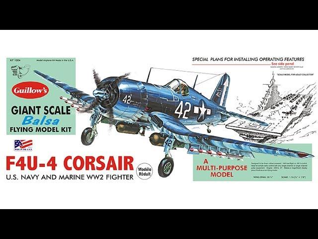 Guillow's Giant Scale Balsa F4U-4 Corsair ⭐ Build Slideshow