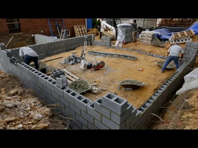 Time-lapse video of masonry work