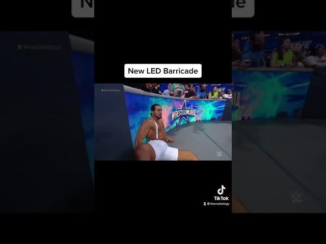 WrestleMania debuted a LED screen for the corner barricade