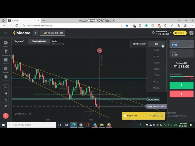 #Binomo 3 trades with full compounding