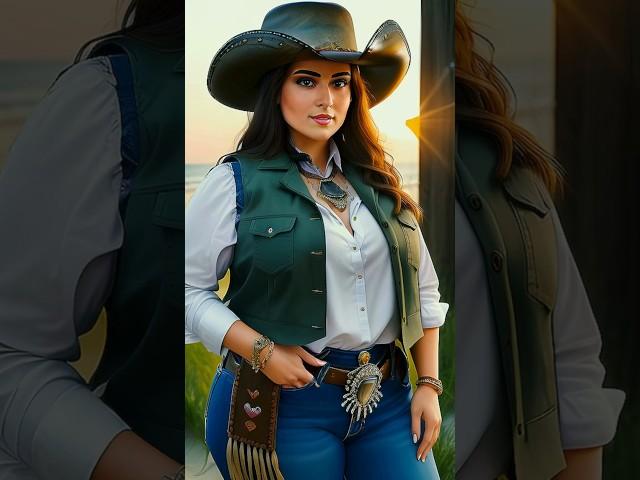 [AI Shorts] AI Divas Real Indian Lookbook – Wild West Glam in Cowgirl Chic