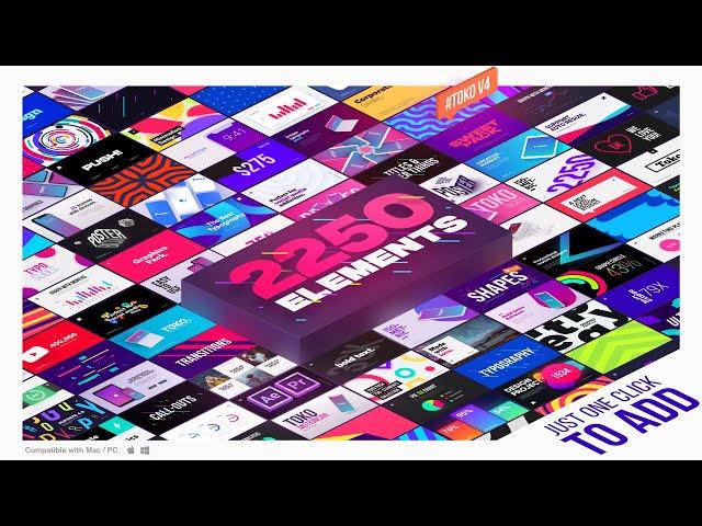 Toko Graphics 4.0 for After Effects ( 2250+ Graphics Elements )