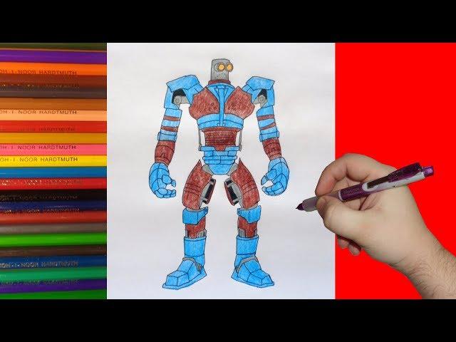 How to draw robot Aquabot, Real Steel, Как нарисовать робота Аквабот, Живая Сталь