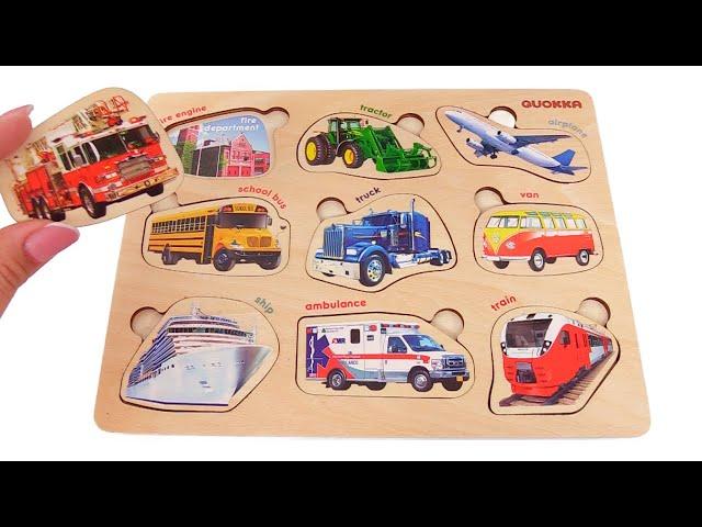 Best Learn Vehicles, Fire Truck, Train, Tractor, Shapes | Prechool Toddler Learning