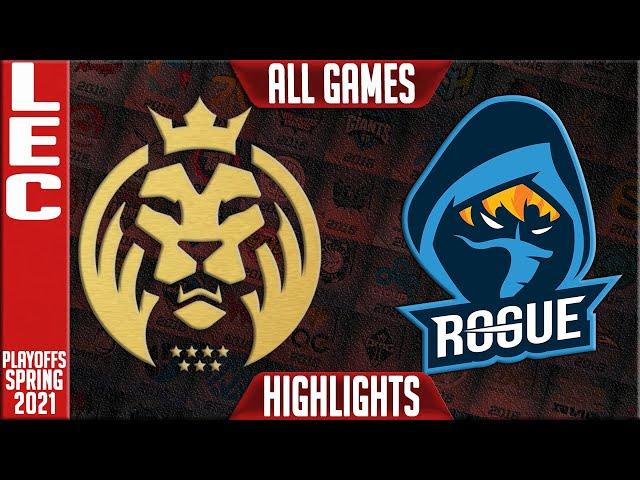 MAD vs RGE Highlights ALL GAMES | LEC Playoffs FINAL Spring 2021 | MAD Lions vs Rogue