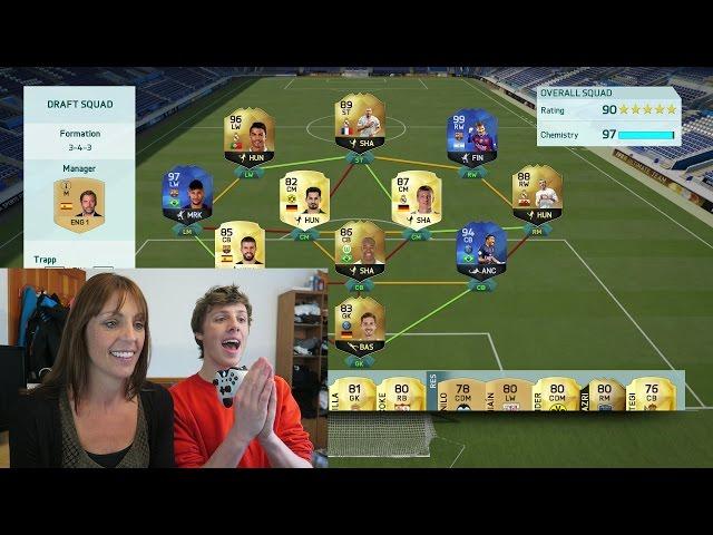 MY MUM BUILDS AN INSANE FUTDRAFT - FIFA 16