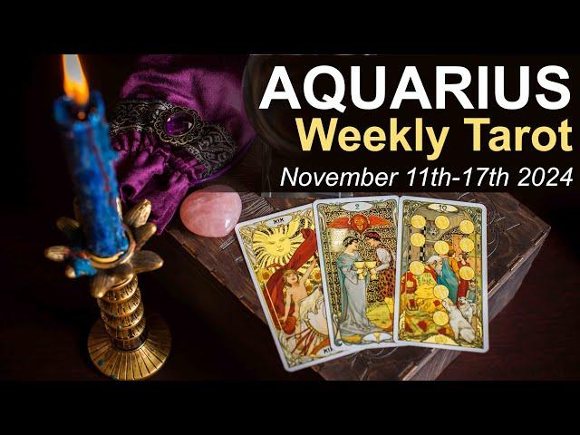 AQUARIUS WEEKLY TAROT READING "JUST WAIT: A SITUATION WILL RESOLVE ITSELF" November 11th - 17th 2024