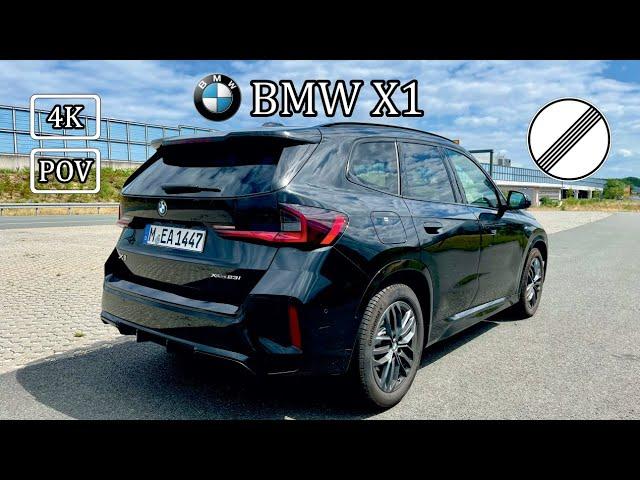 BMW X1 Xdrive23I U11 2023 on German autobahn (highway) Driving video