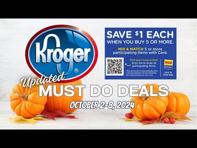 *3 FREEBIES* Kroger UPDATED (Again) Must Do Deals for 10/2-10/8 | Mega Sale & MORE!