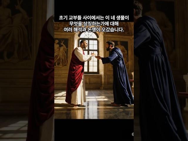 천사, 사자, 황소, 독수리, 4 생물, 4 복음서의 상징, 파치 예배당