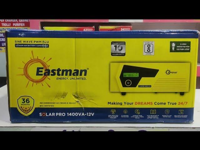 EASTMAN SOLAR PRO 1400VA-12V | 36 MONTHS WARRANTY | SINEWAVE PWM PCU | LITHIUM BATTERY COMPATIBLE