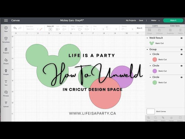 How To Unweld In Cricut Design Space