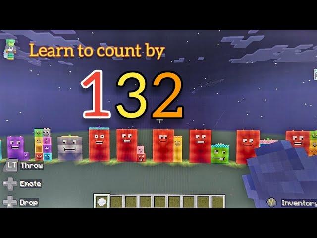 Learn to count by 132 with Noah, Minecraft Number blocks, kids learning songs