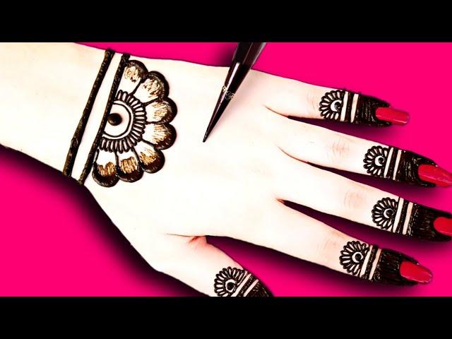 Easy Arabic mehndi design - Simple mehndi design - mehndi ka design - Henna by Arouj