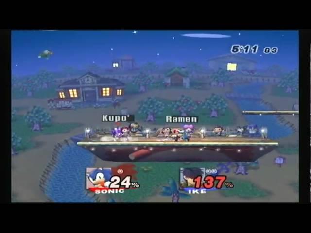 Kupo (Sonic) vs PrinceRamen (Ike)